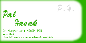pal hasak business card